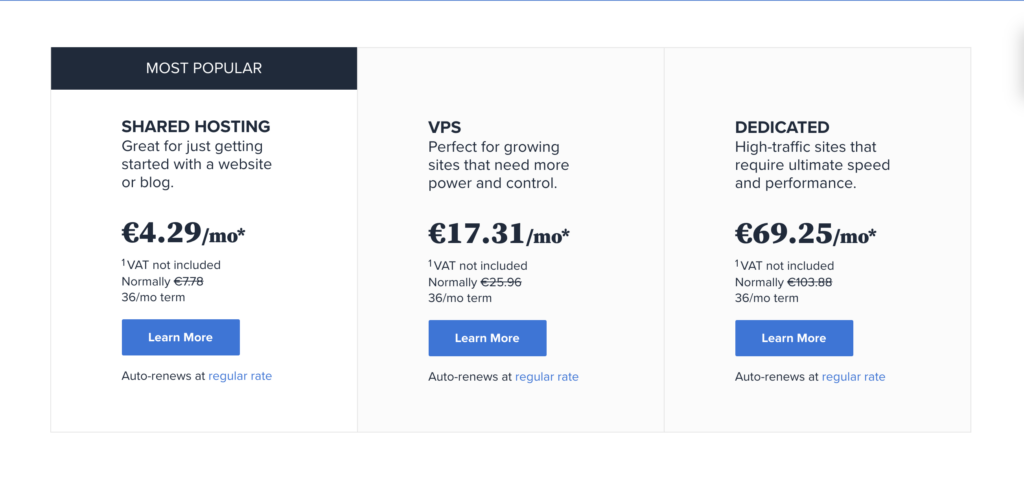 Bluehost coupon code DK