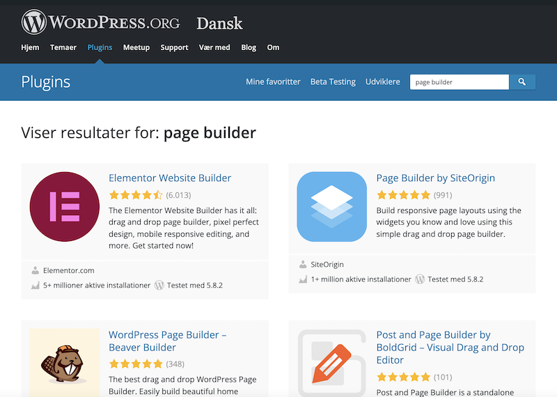 WordPress Page builder gratis!
