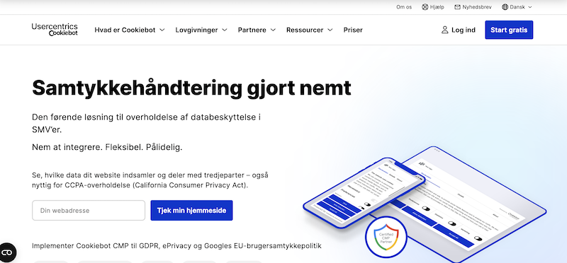 Cookiebot Danmark GDPR